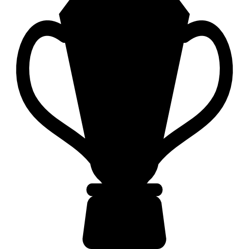coupe trophée forme noire Icône gratuit