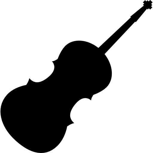 silhouette de violon Icône gratuit