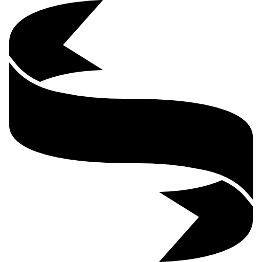 silhouette de ruban tourbillonnant Icône gratuit