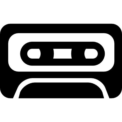 cinta de música en cassette icono gratis