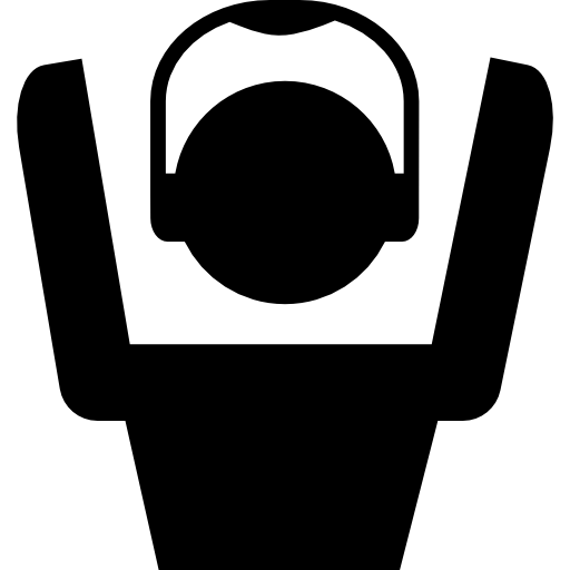 disc jockey con variante de dibujos animados de auriculares icono gratis