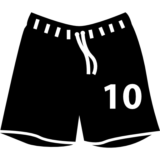 Football shorts with number 10 - Free sports icons