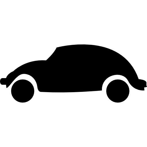 Автомобиль округлой формы сбоку бесплатно иконка