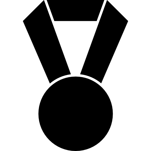 medal black and white