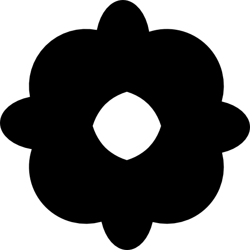 forme de fleur noire Icône gratuit