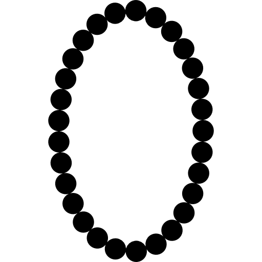 Collar De Perlas De Forma De Montura Ovalada Icono Gratis