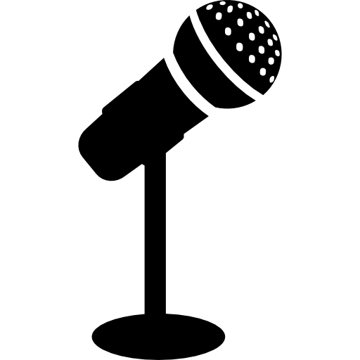 microphone pour un chanteur ou une conférence Icône gratuit