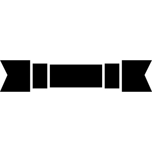 ruban de forme horizontale noire Icône gratuit