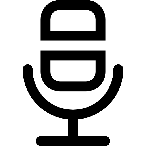 microphone pour contour d'amplification vocale Icône gratuit