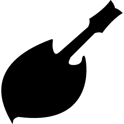 guitarra silueta negra de forma original icono gratis