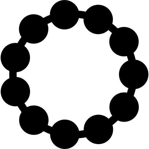 halskette aus schwarzen perlen von kurzer kreisform kostenlos Icon