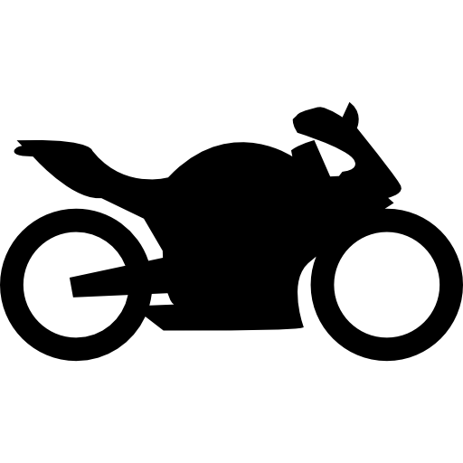 moto de silhouette noire de grande taille Icône gratuit