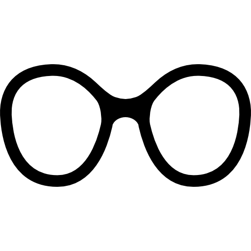 anteojos de forma redondeada grande icono gratis