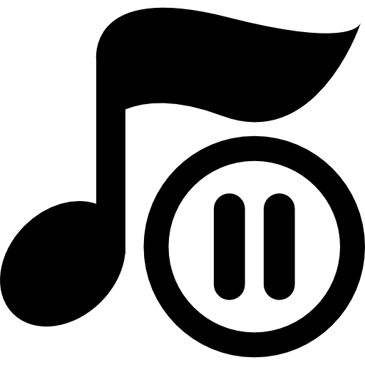 Ícone Pausa Música Controle Categoria Som Música imagem vetorial