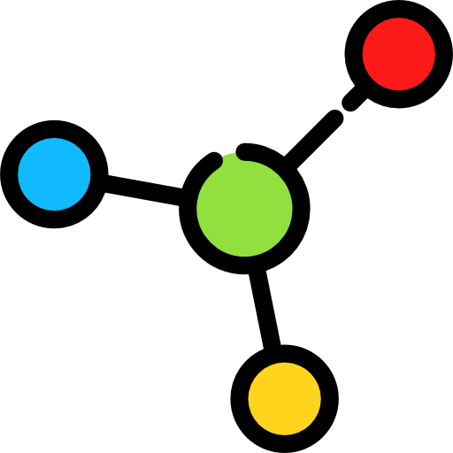 Molecule Detailed Rounded Lineal color icon