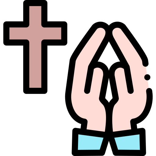 Praying Detailed Rounded Lineal color icon