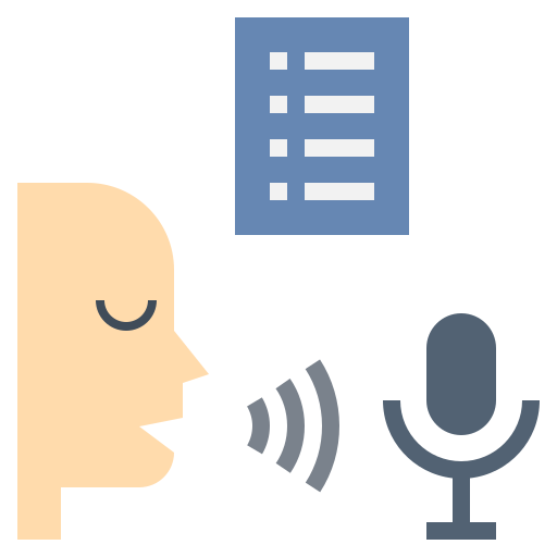 reconocimiento de voz icono gratis