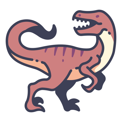 Icono De Velociraptor MaxIcons Lineal Color