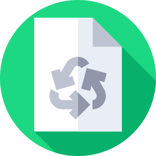 papel reciclado icono gratis