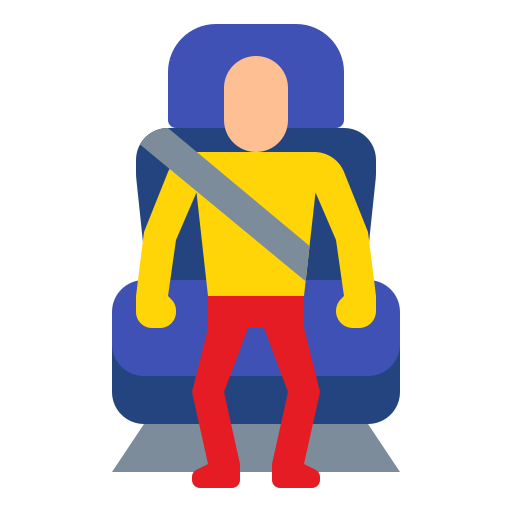 asiento de coche icono gratis