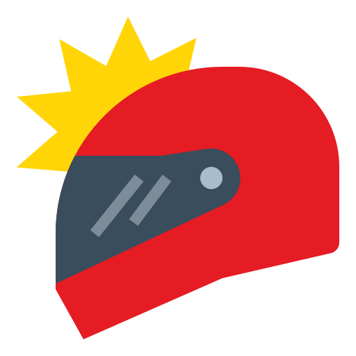 casco de carreras icono gratis