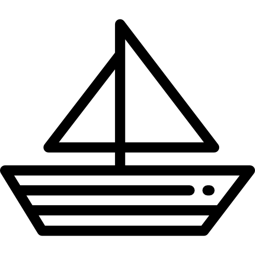 Sailboat Detailed Rounded Lineal icon