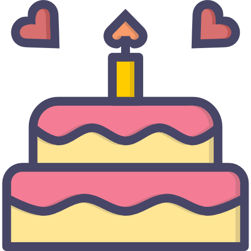 pastel de cumpleaños icono gratis