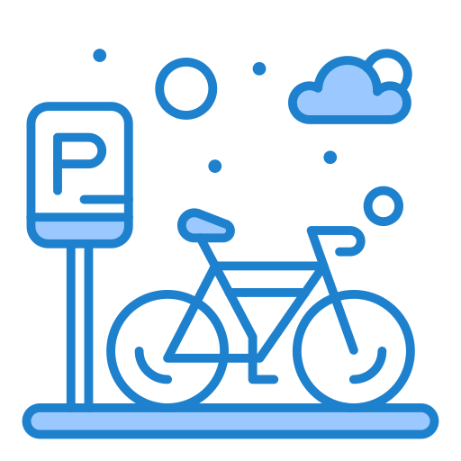 parking de bicicletas icono gratis