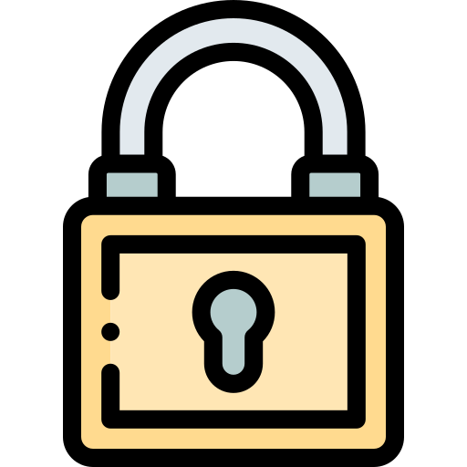 Padlock Detailed Rounded Lineal Color Icon