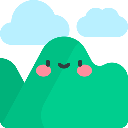 Mountain Kawaii Flat icon