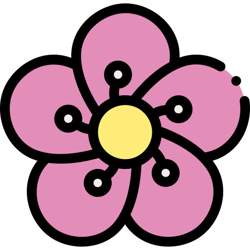 Flower Detailed Rounded Lineal color icon