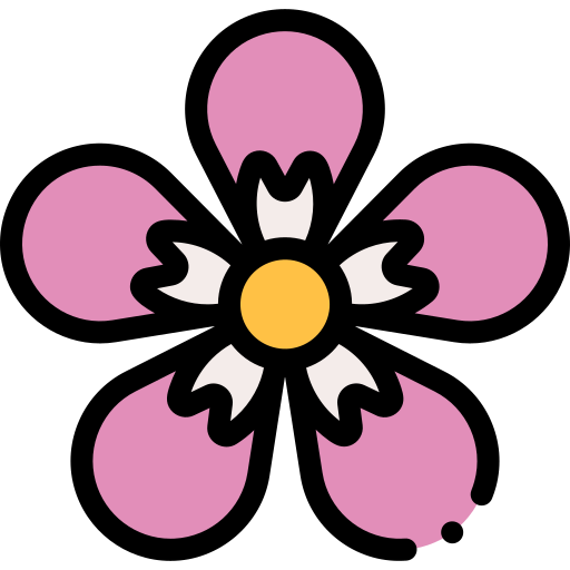 Flower Detailed Rounded Lineal Color Icon