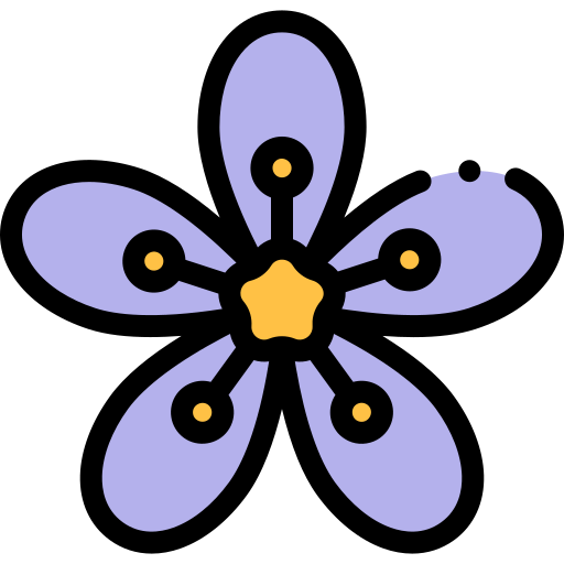 Flower Detailed Rounded Lineal color icon