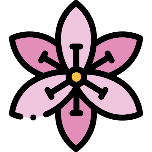 Flower Detailed Rounded Lineal color icon