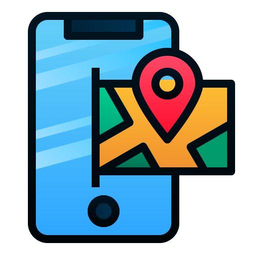 mapa móvil icono gratis