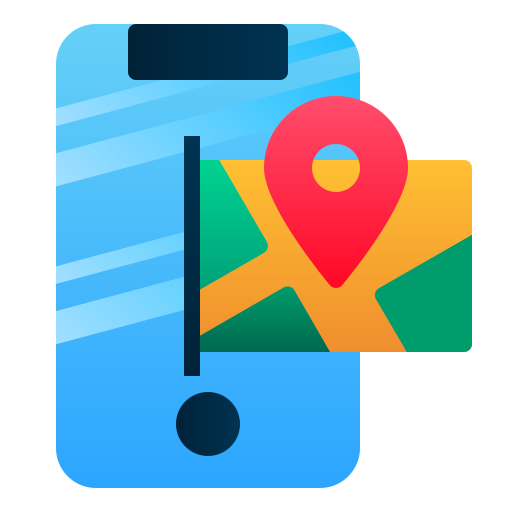 mapa móvil icono gratis