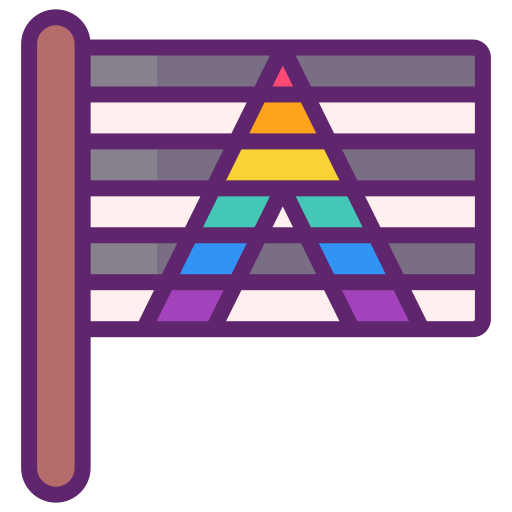 bandera del arco iris icono gratis