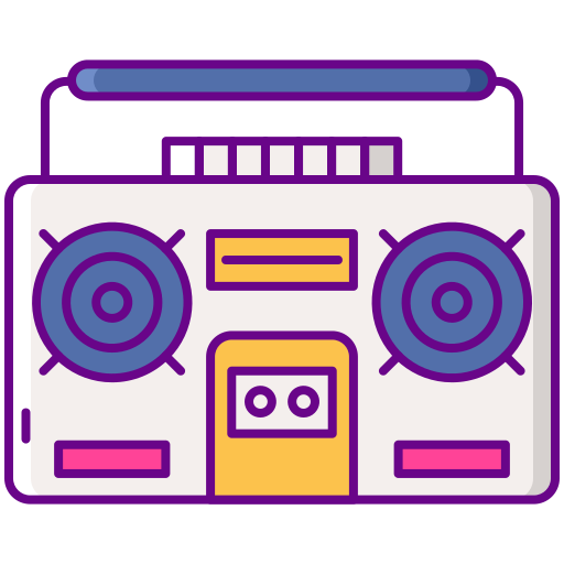 Boom box - Free music icons