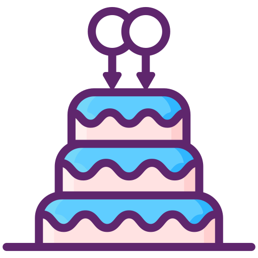 pastel de boda icono gratis