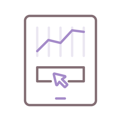 analítica móvil icono gratis