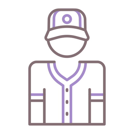 Baseball player Flaticons Lineal Color icon