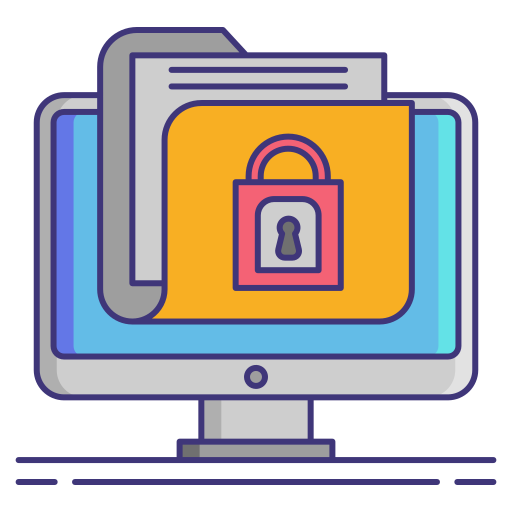 seguridad de datos icono gratis