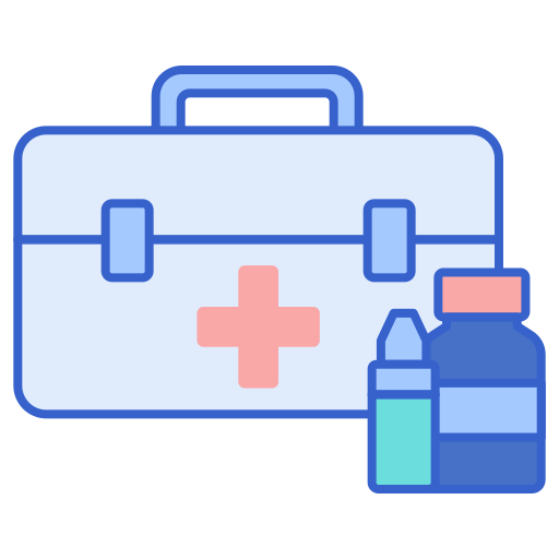 First Aid Kit Flaticons Lineal Color Icon