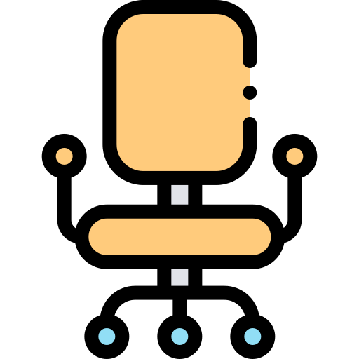 Chair Detailed Rounded Lineal color icon