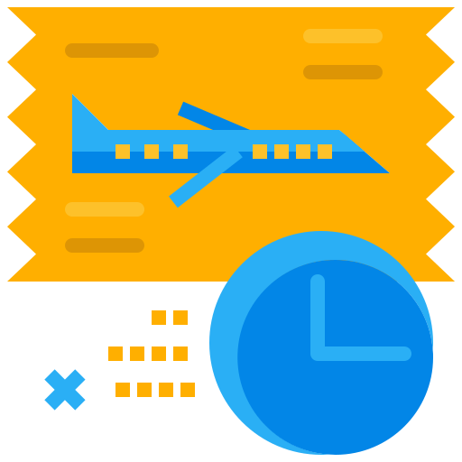 tiempo de vuelo icono gratis