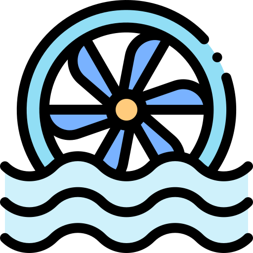 Hydro power Detailed Rounded Lineal color icon