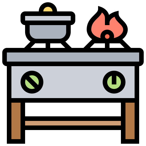 Gas stove - Free furniture and household icons