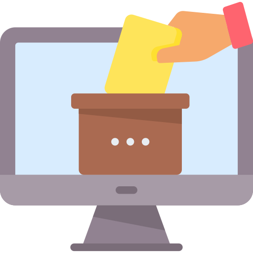 Online voting free icon