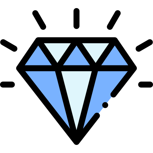 Diamond Detailed Rounded Lineal color icon