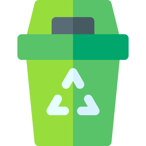 Recycling bin  free icon